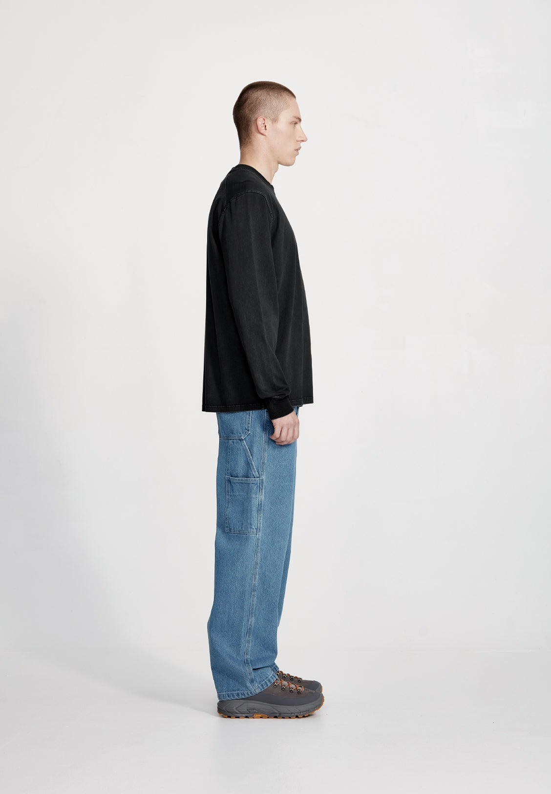 HEAVY LS TEE, VINTAGE BLACK