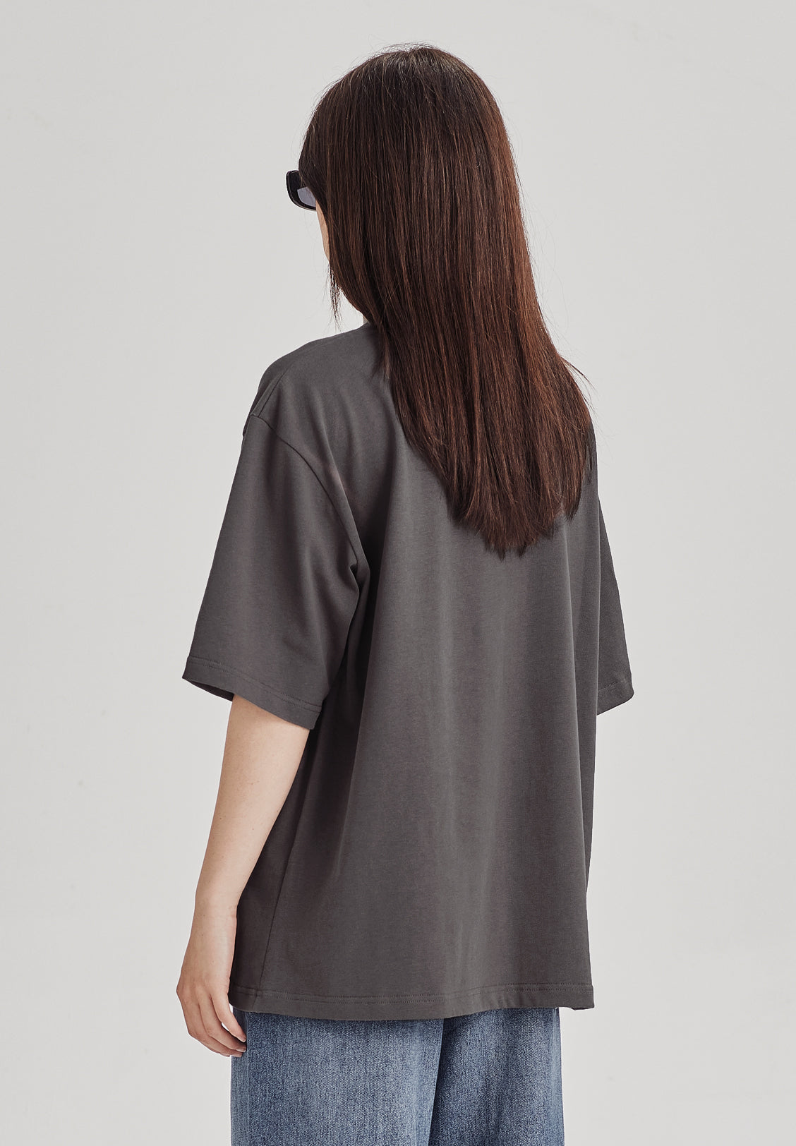 HEAVY LONGLINE TEE, GRAPHITE