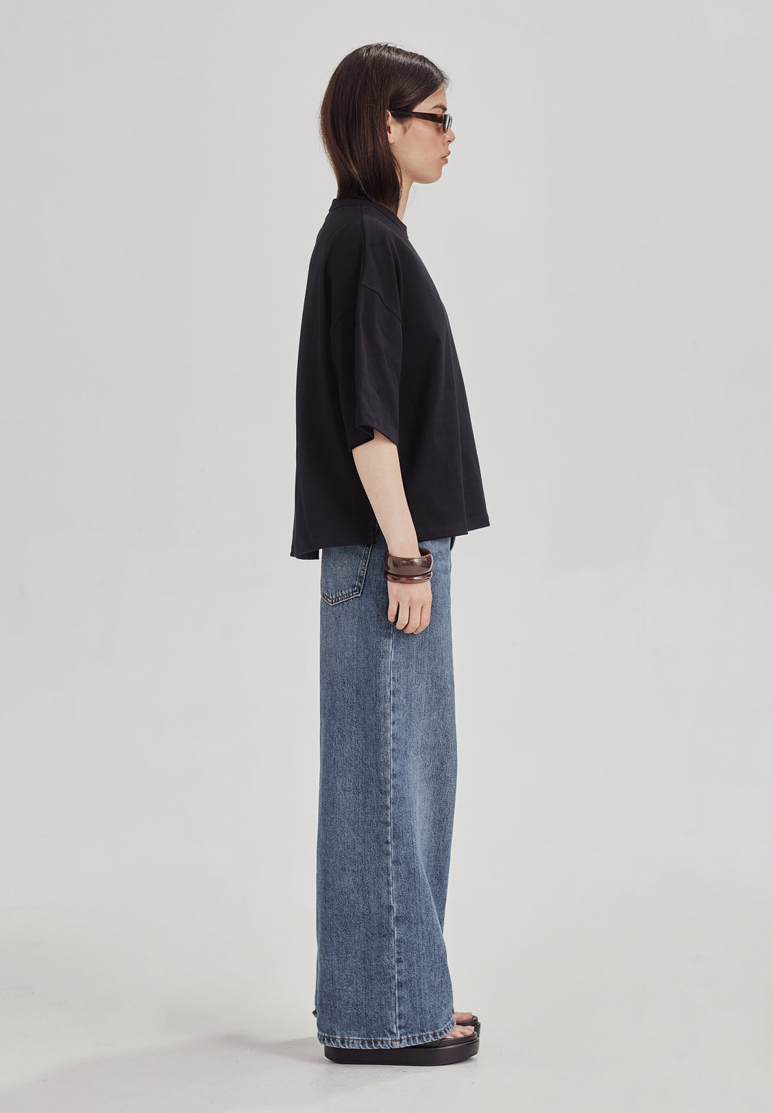 HEAVY BOXY TEE, BLACK