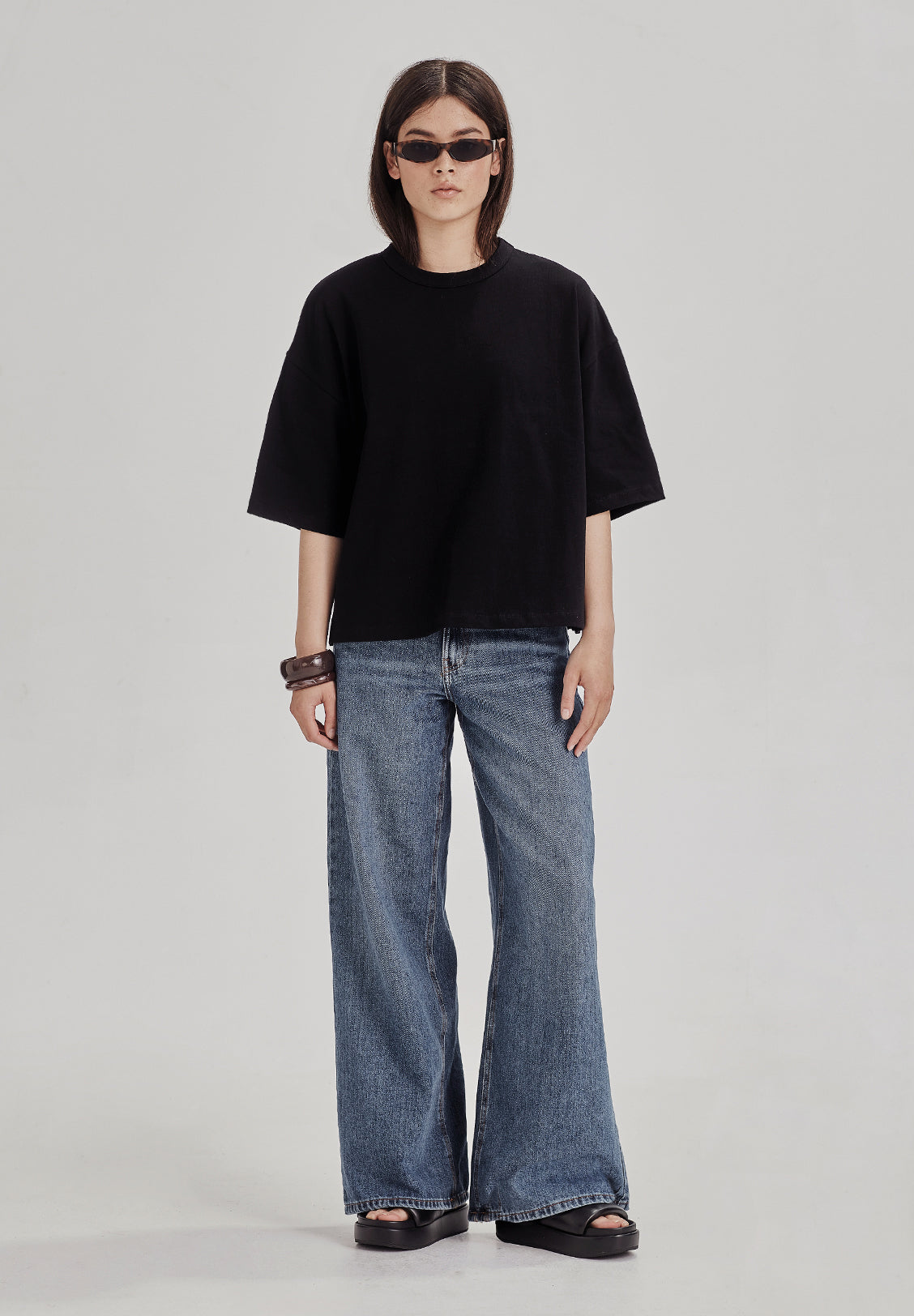 HEAVY BOXY TEE, BLACK