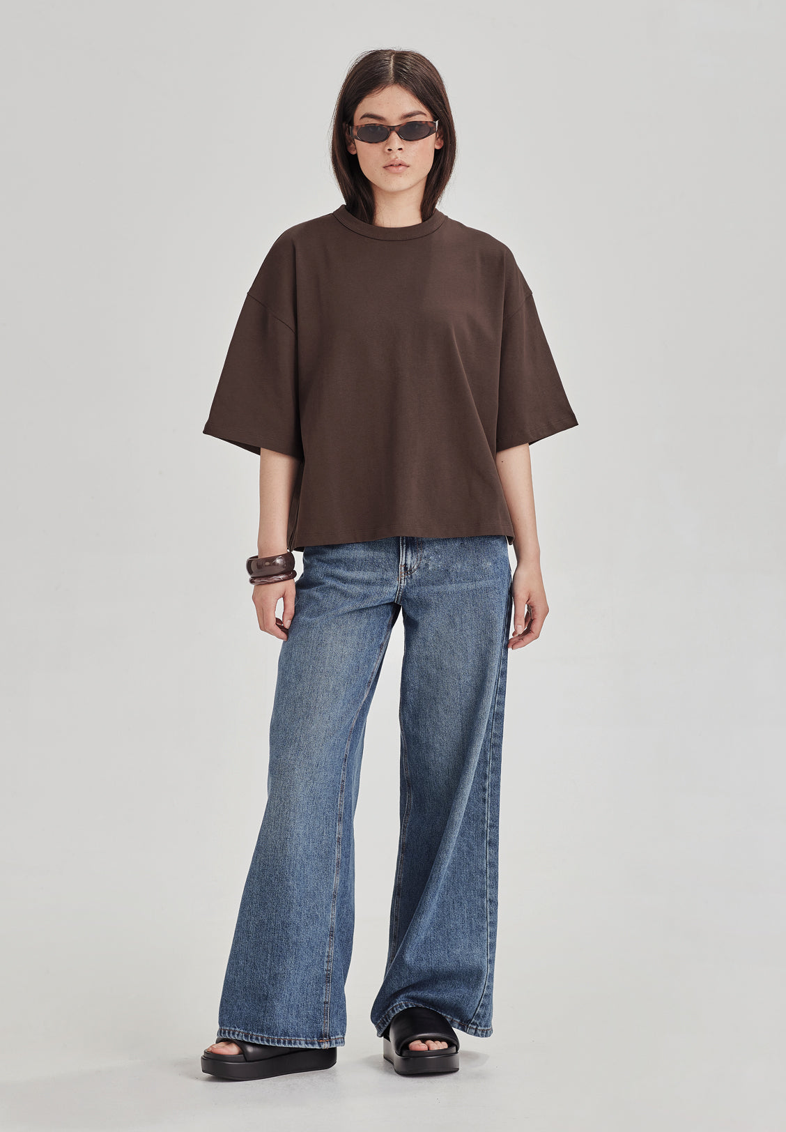 *PREORDER* HEAVY BOXY TEE, COCOA
