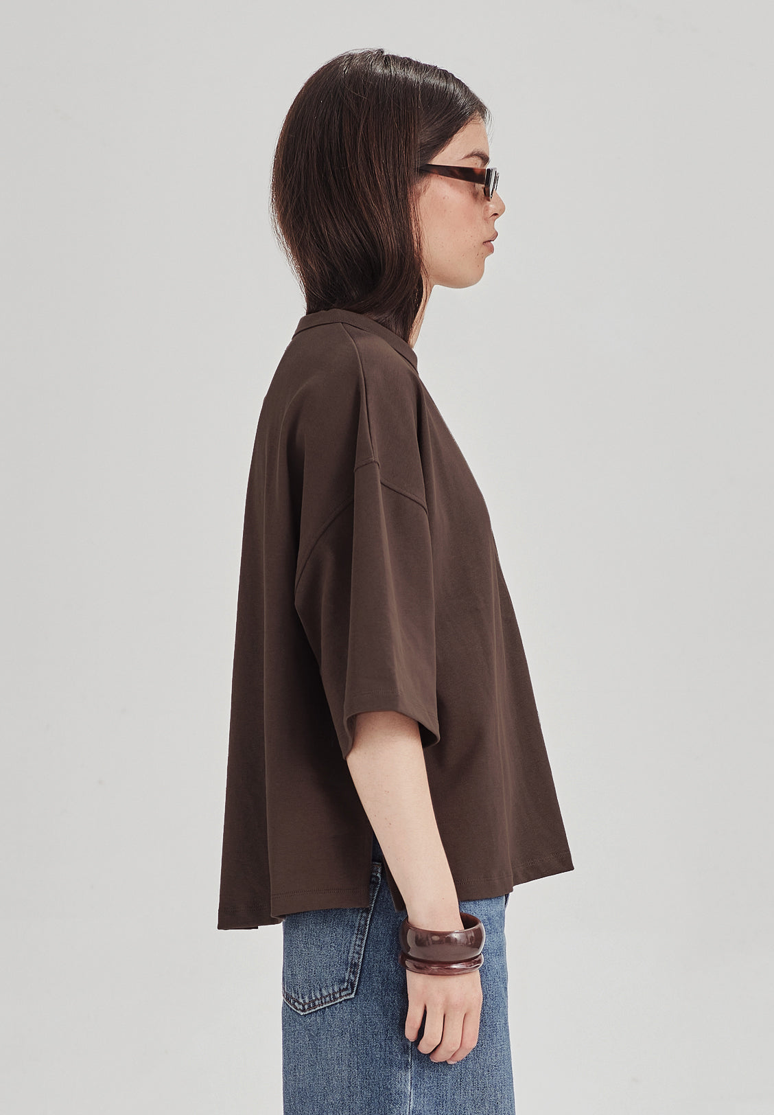 *PREORDER* HEAVY BOXY TEE, COCOA