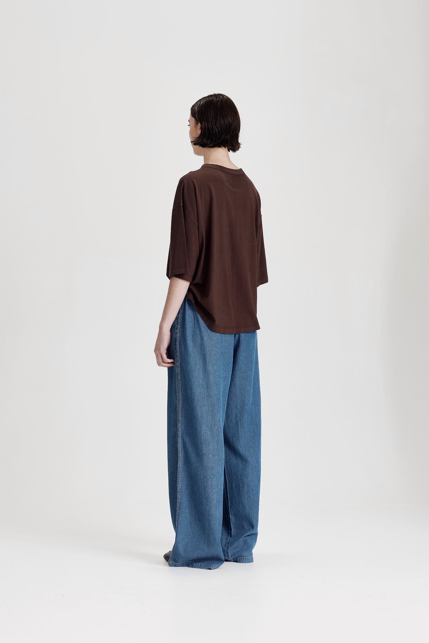 BOXY TEE, COCOA