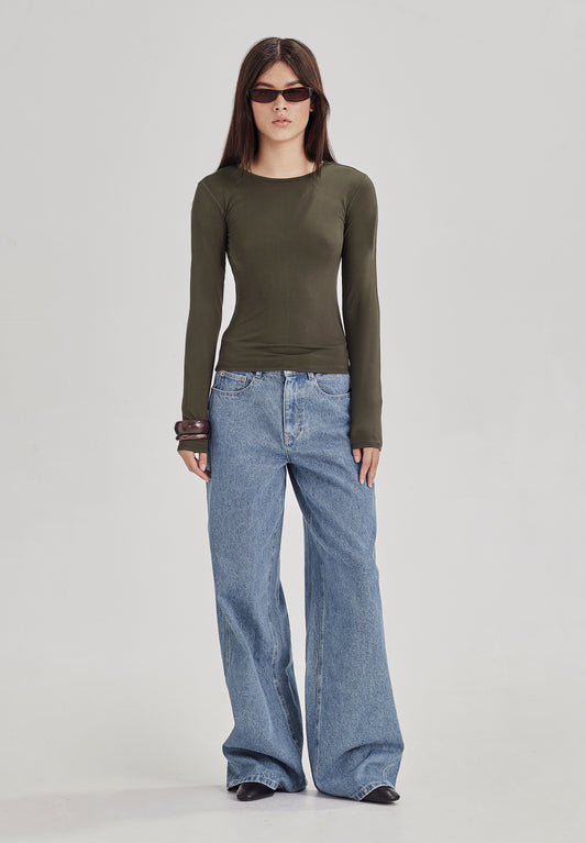 SUPERSOFT LONGSLEEVE, OLIVE GREY