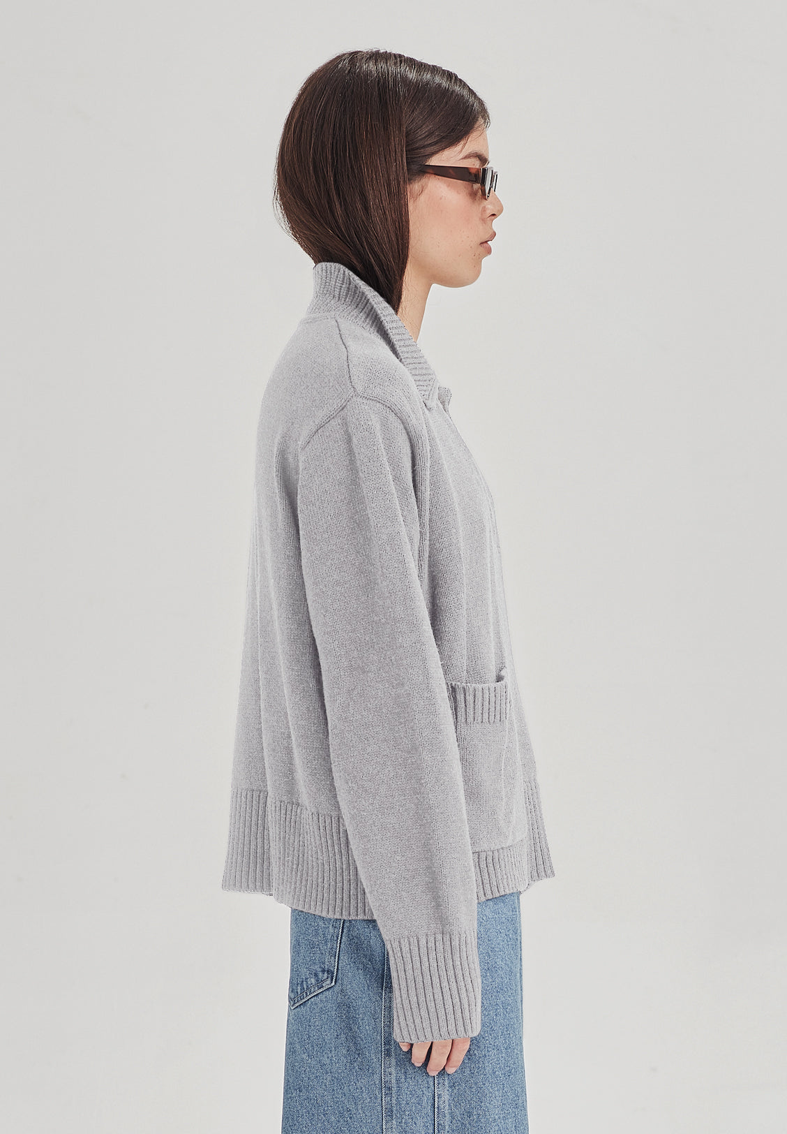 BOXY POLO KNIT, MARLE