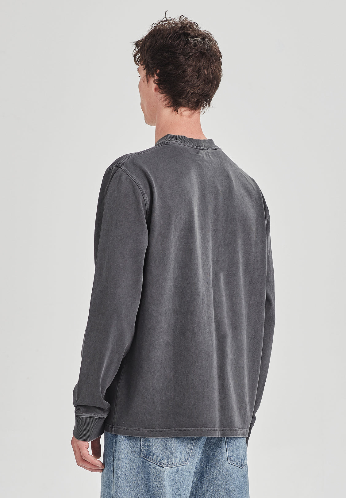 HEAVY LS TEE, VINTAGE GREY
