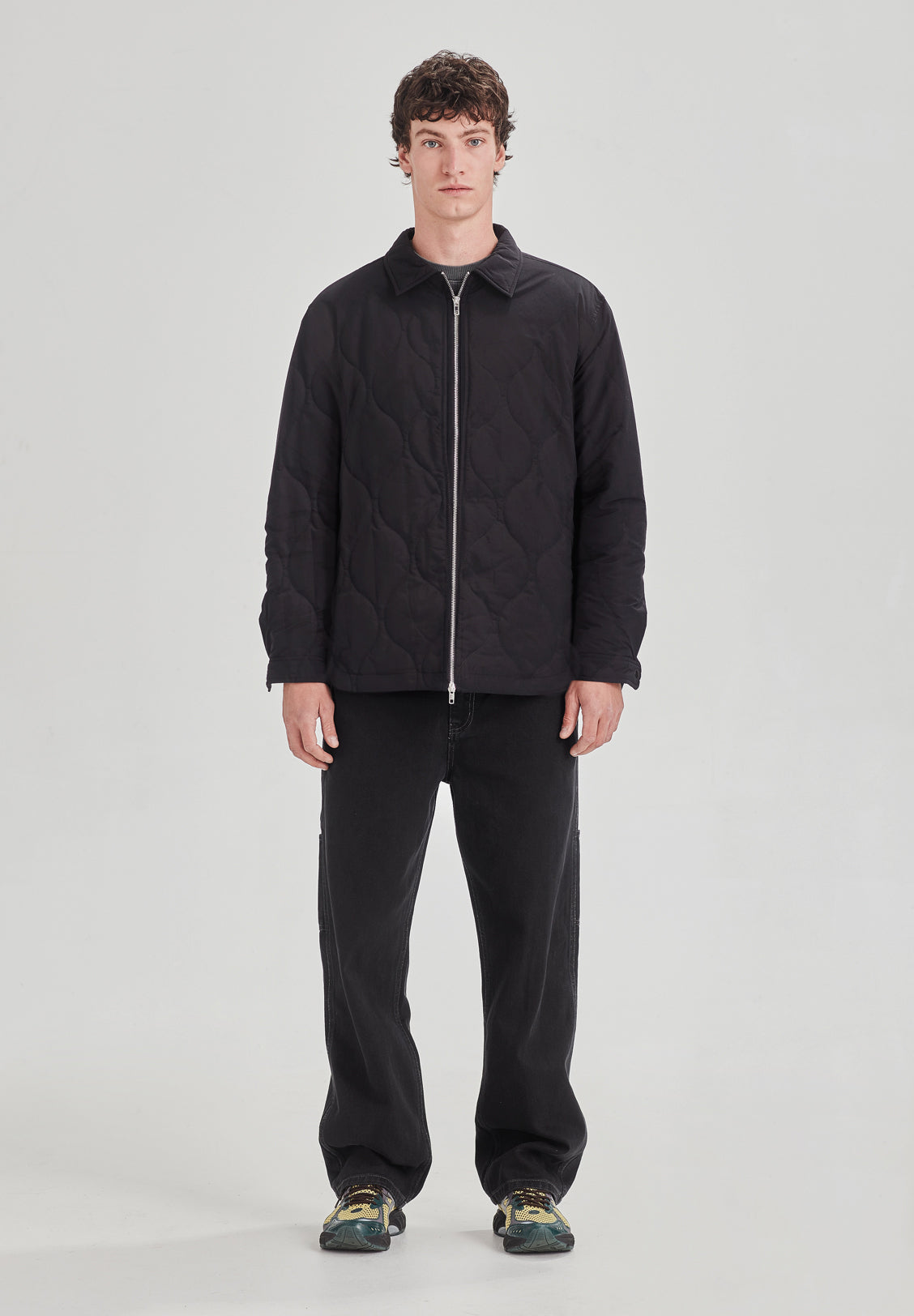 *PREORDER* QUILTED ZIP JACKET, BLACK