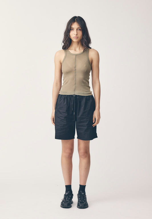 WOMENS ULTRA FINE LAYER TANK, OLIVE