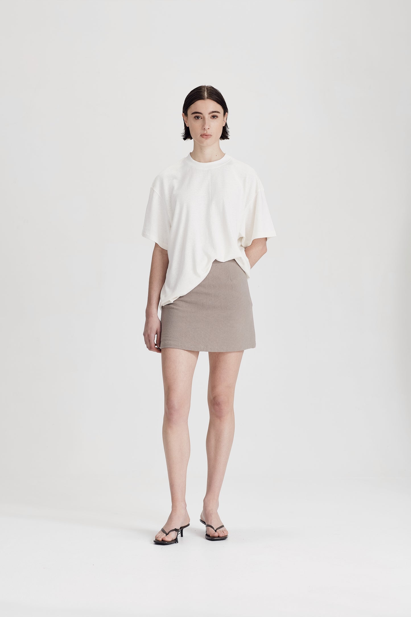 HEMP JERSEY BOY TEE, RICE WHITE