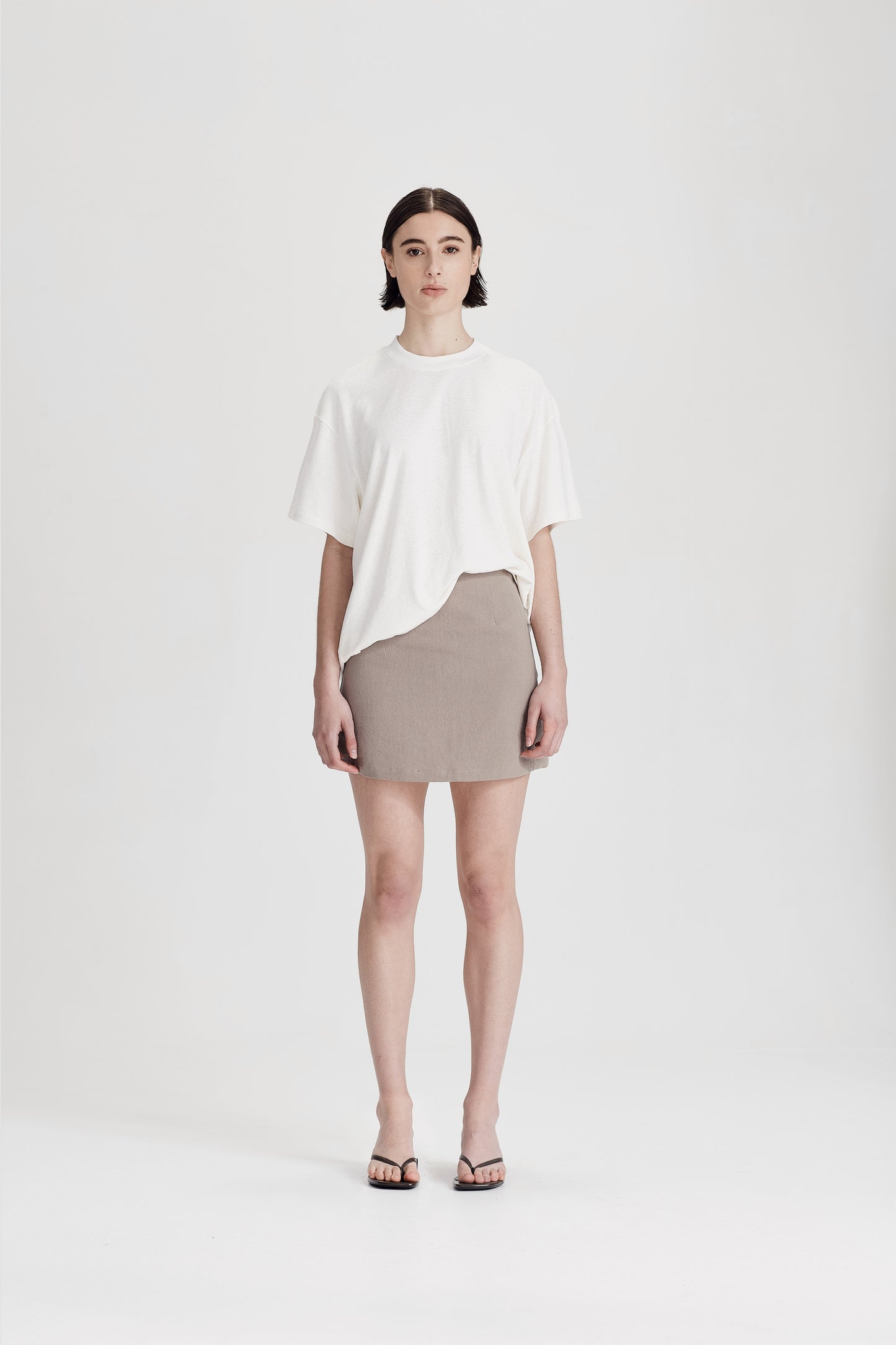 HEMP JERSEY BOY TEE, RICE WHITE