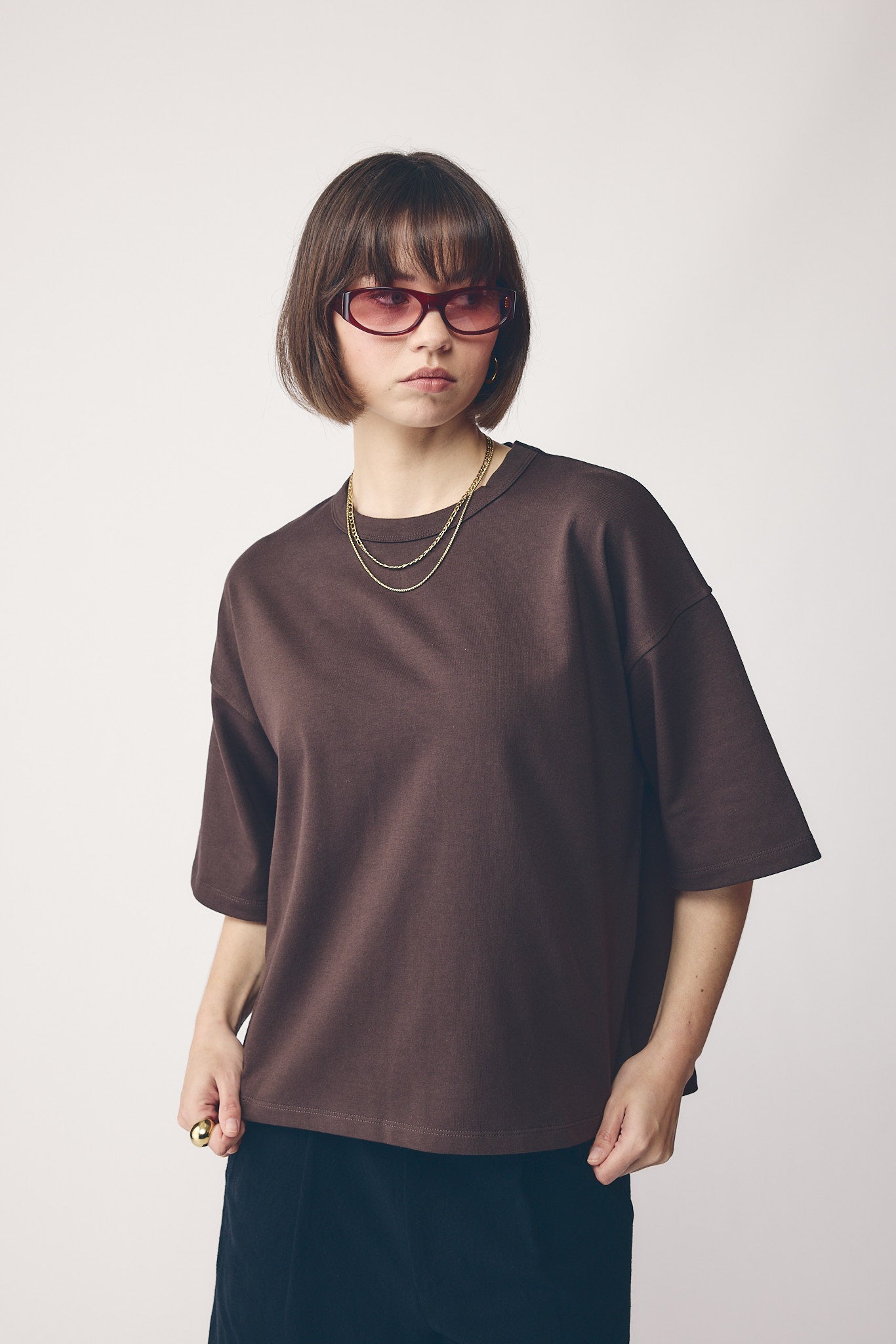 Heavy Boxy Tee, Cocoa