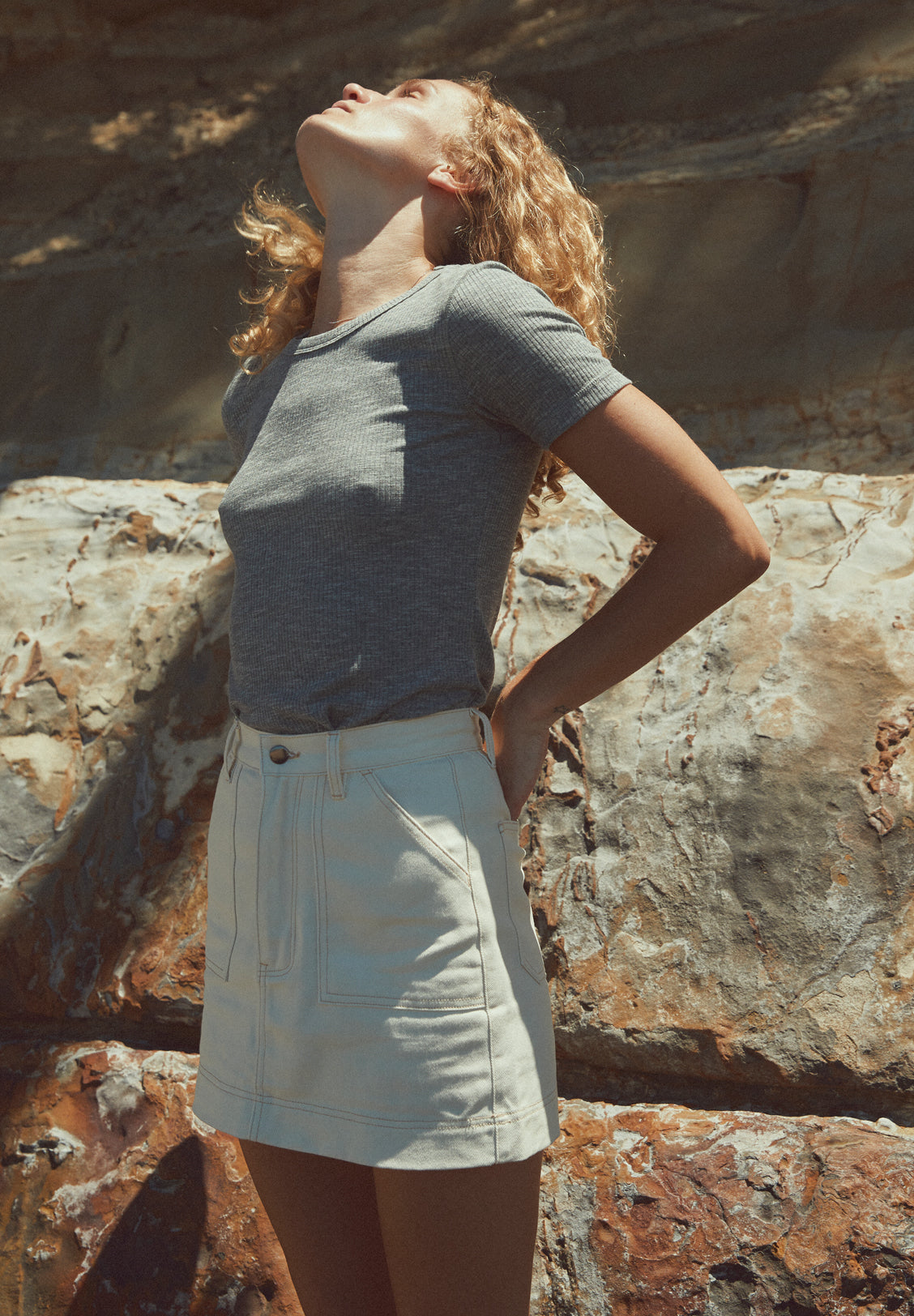 UTILITY SKIRT, ECRU