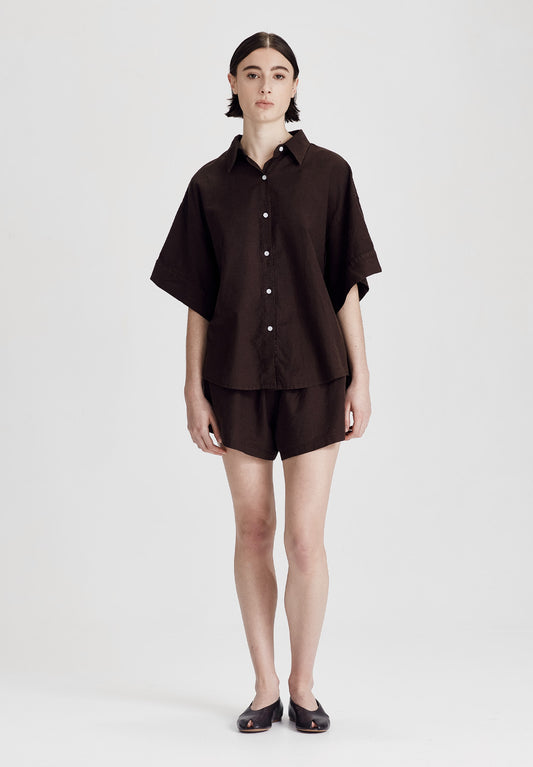 BOYFRIEND SHIRT, COCOA