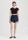 BOYFRIEND SHORT, DARK CHAMBRAY