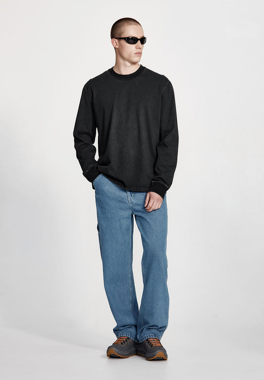 HEAVY LS TEE, VINTAGE BLACK