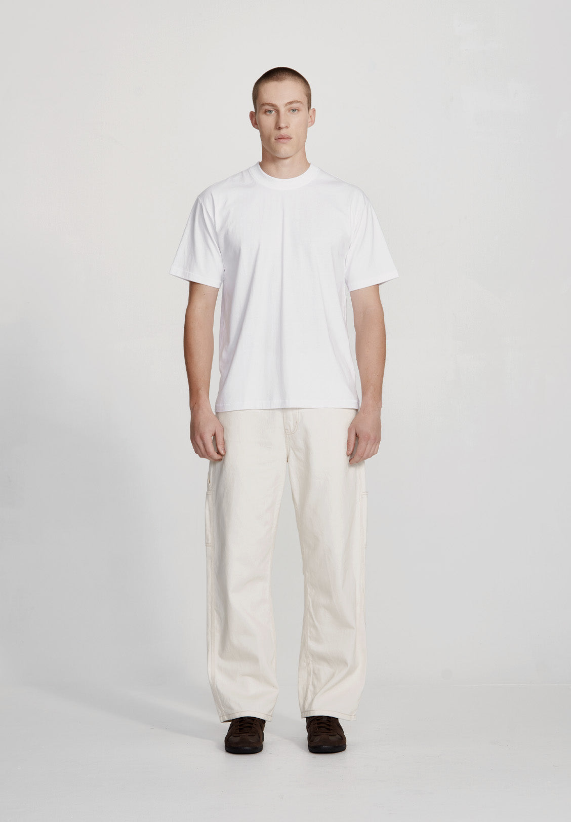 MENS RELAXED TEE, WHITE (available in Packs)