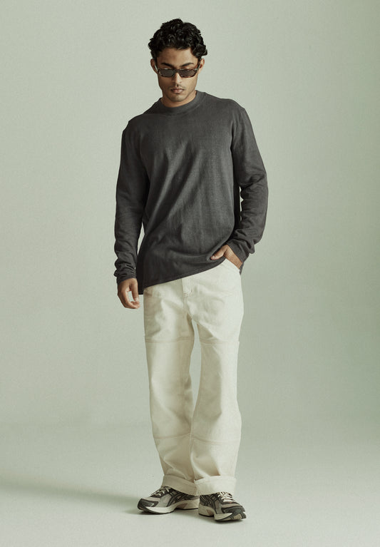 HEMP JERSEY LS, VINTAGE GREY