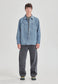 DENIM UTILITY SHACKET, MID BLUE RINSE