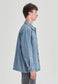 DENIM UTILITY SHACKET, MID BLUE RINSE