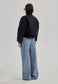 WOMENS CROP BOMBER, BLACK
