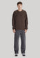 COTTON/WOOL JUMPER, COCOA