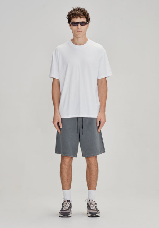 FLEECE LEISURE SHORT, VINTAGE STORMY