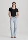 BASE RIB SCOOP TEE, BLACK