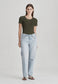 BASE RIB SCOOP TEE, KHAKI