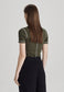 BASE RIB SS, KHAKI / CASHEW CONTRAST STITCH