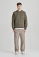 MENS KNIT JUMPER, OLIVE