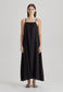 LINEN SUNDRESS, BLACK