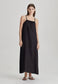 LINEN SUNDRESS, BLACK