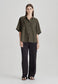 BOYFRIEND SHIRT, OLIVE GREY