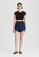 BOYFRIEND SHORT, DARK CHAMBRAY