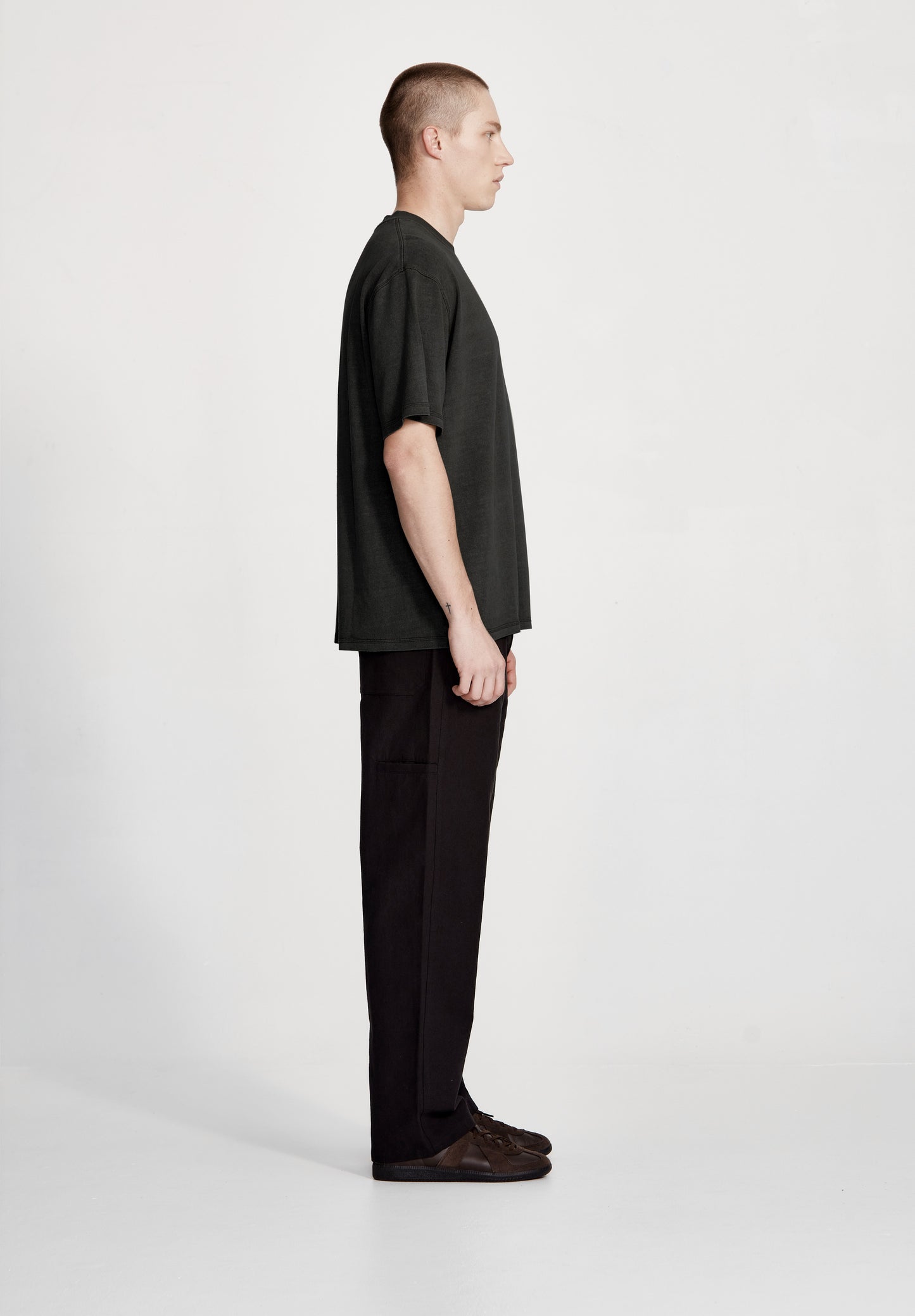 HEMP JERSEY STUDIO TEE, VINTAGE BLACK