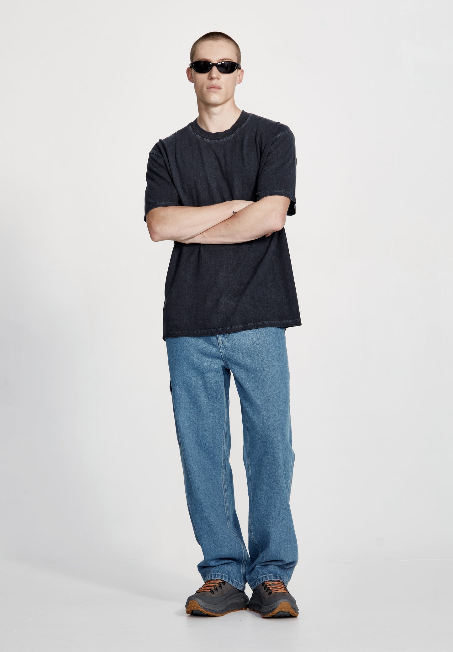 HEMP JERSEY STUDIO TEE, VINTAGE MIDNIGHT