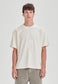 HEMP JERSEY SS TEE, RICE WHITE