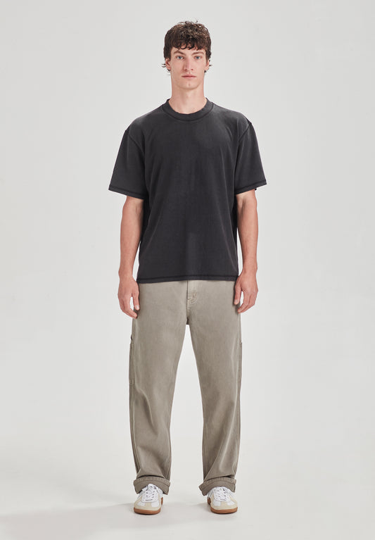 HEMP JERSEY SS TEE, VINTAGE BLACK