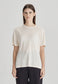 LIGHT LINEN KNIT TEE, CREAM