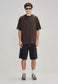 MENS CARPENTER SHORT, VINTAGE BLACK