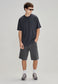 MENS CARPENTER SHORT, VINTAGE GREY