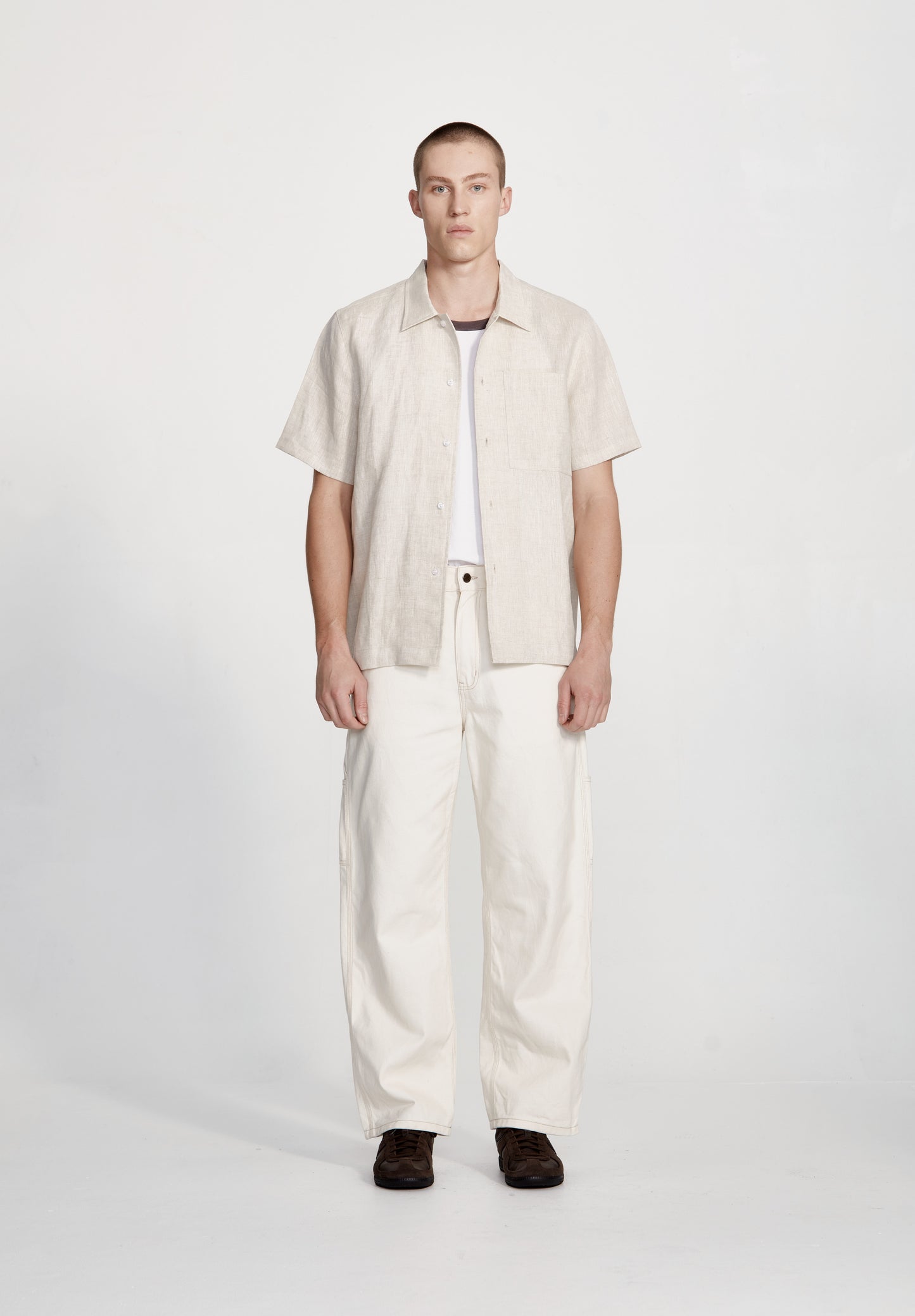 CAMPUS SS SHIRT, NATURAL