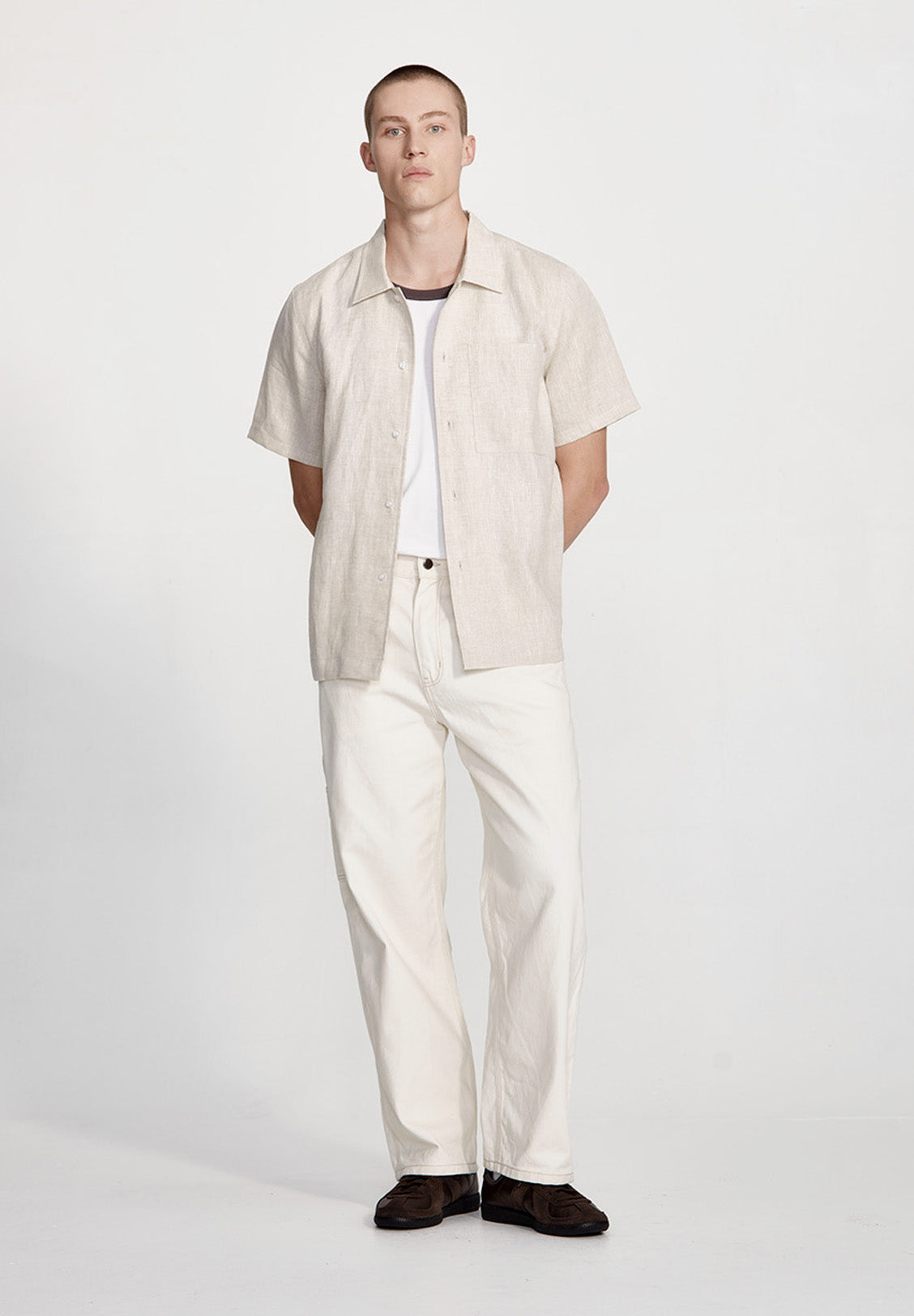 CAMPUS SS SHIRT, NATURAL