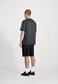LINEN BLEND STUDIO SHORT, BLACK