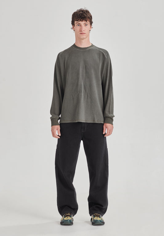 HEAVY WAFFLE LS, VINTAGE FOG