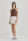LINEN MINI SKIRT, NATURAL