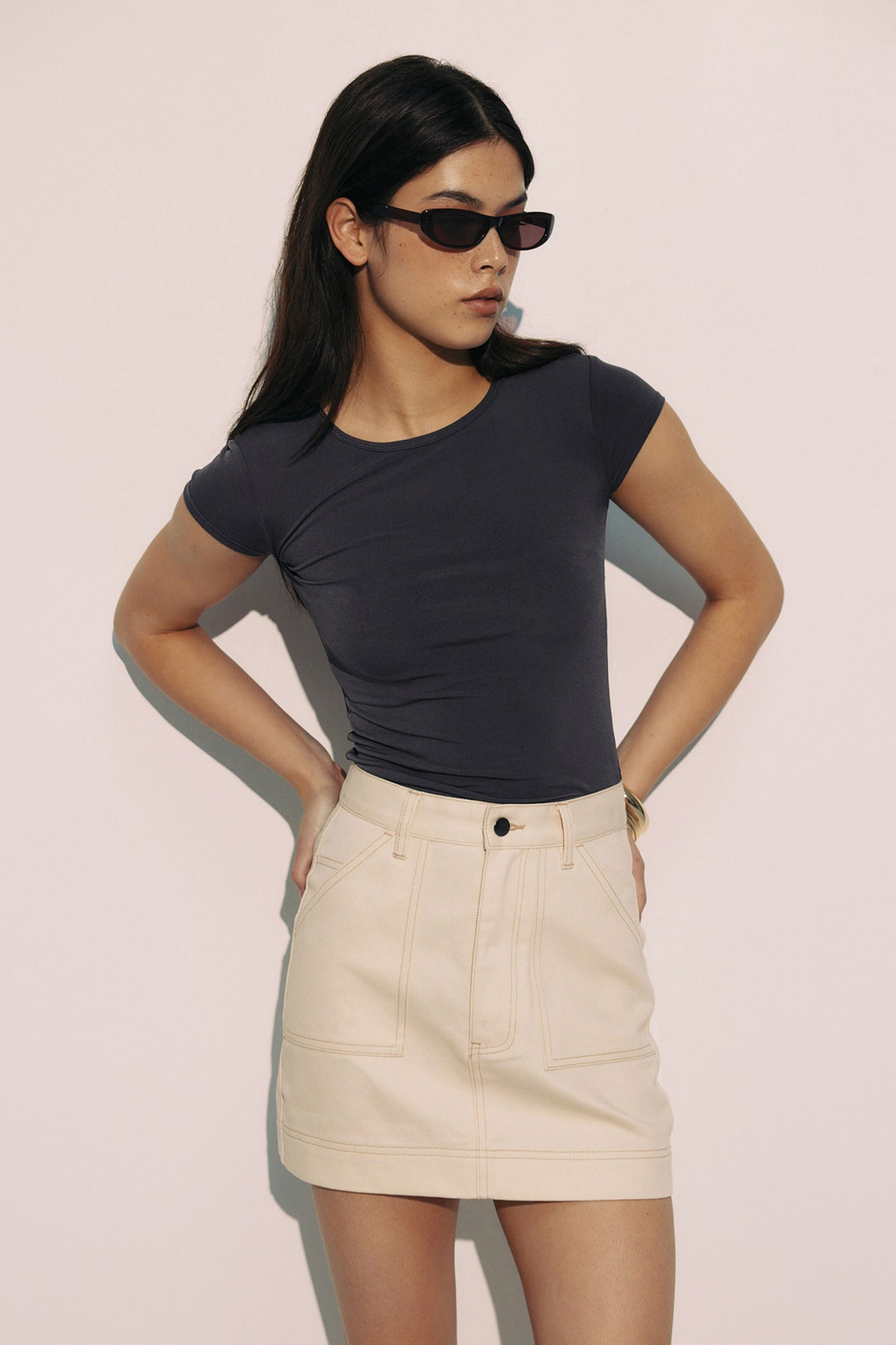 UTILITY SKIRT, ECRU