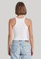 FINE RIB TANK, WHITE