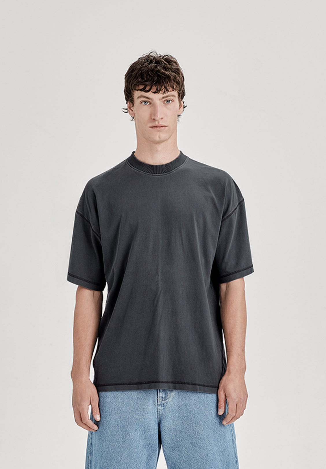 OVERSIZED TEE, VINTAGE GREY