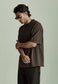 MENS OVERSIZED TEE, COCOA